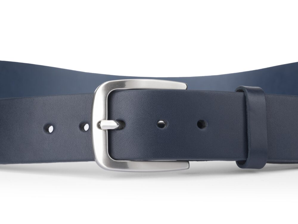 Cintura Mobelt Natural Blu dettaglio fibbia