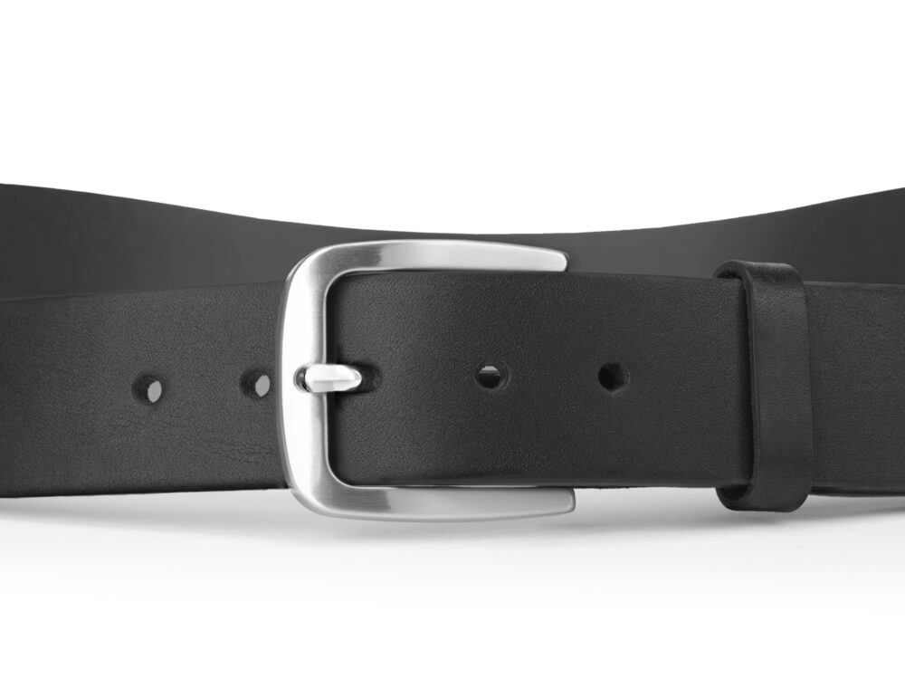 Cintura Mobelt Natural Nero dettaglio fibbia